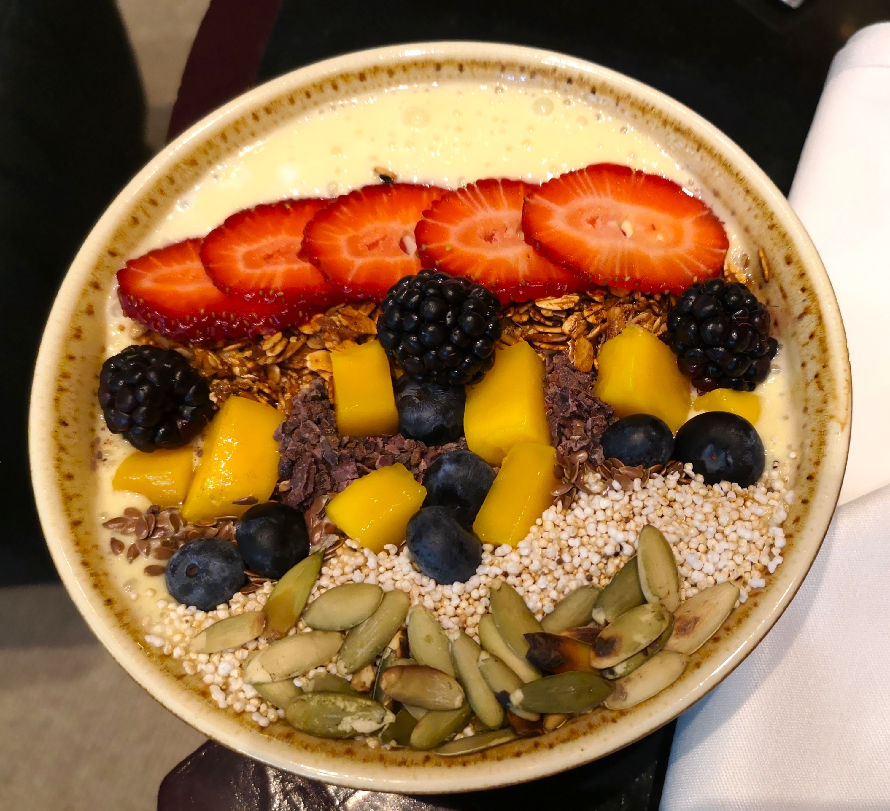 Protein smoothie bowl for breakfast