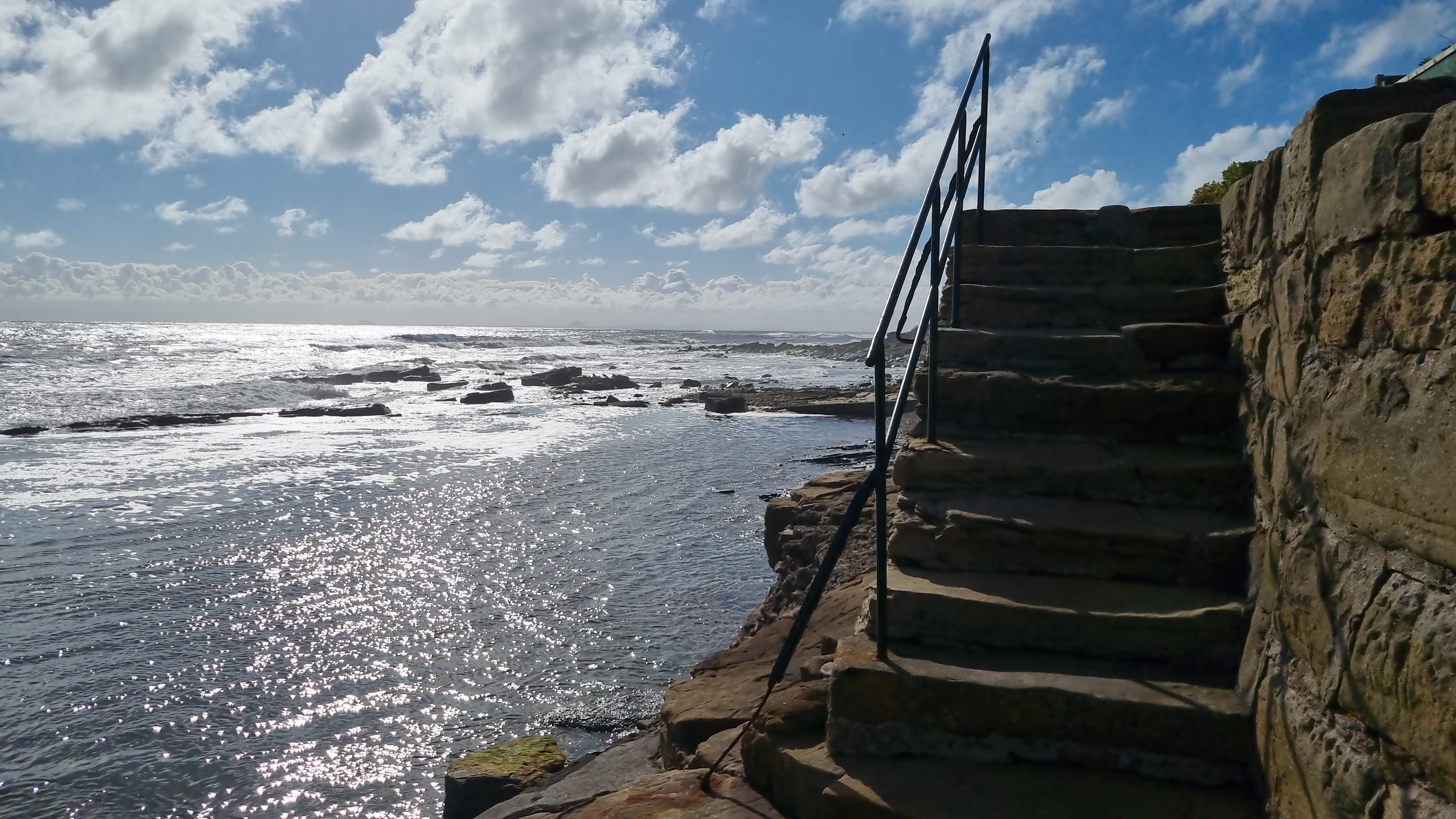 Steps at tidal pool
